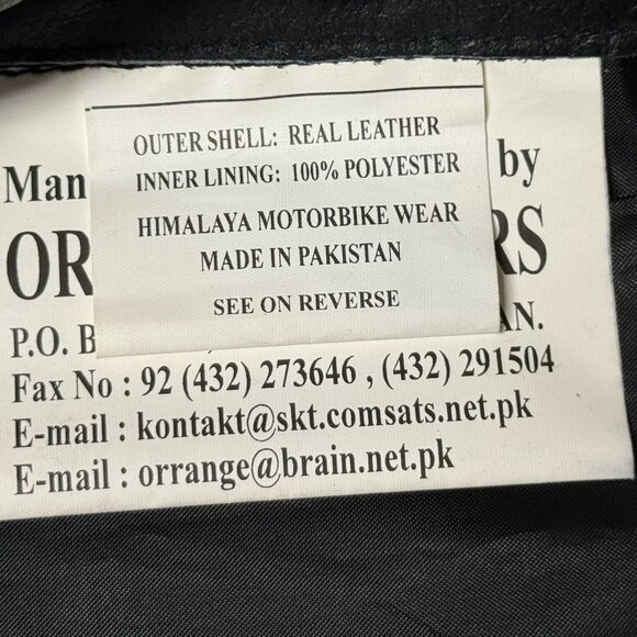 Himalaya Motorbike Wear Black Genuine Leather Vest Size 42 Side Lace Snap Close - Picture 8 of 12